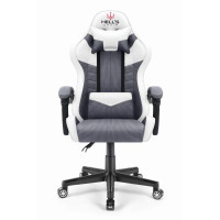 Комп'ютерне крісло Hell's Chair HC-1004 White-Grey (тканина)