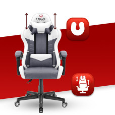 Комп'ютерне крісло Hell's Chair HC-1004 White-Grey (тканина)