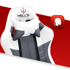 Комп'ютерне крісло Hell's Chair HC-1004 White-Grey (тканина)