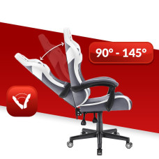 Комп'ютерне крісло Hell's Chair HC-1004 White-Grey (тканина)