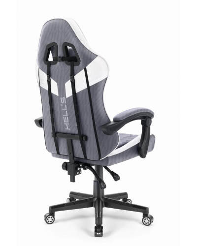 Комп'ютерне крісло Hell's Chair HC-1004 White-Grey (тканина)