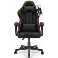 Комп'ютерне крісло Hell's Chair HC-1004 Black LED (тканина)