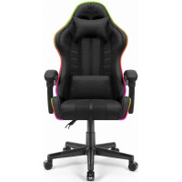 Комп'ютерне крісло Hell's Chair HC-1004 Black LED (тканина)