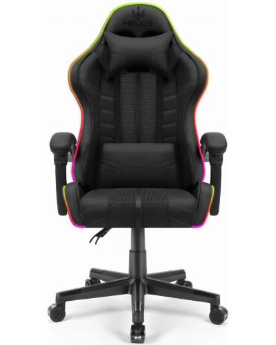 Комп'ютерне крісло Hell's Chair HC-1004 Black LED (тканина)