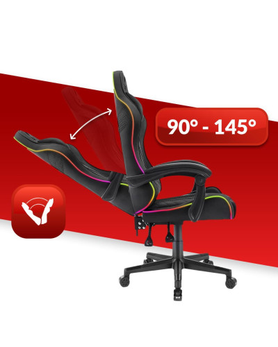 Комп'ютерне крісло Hell's Chair HC-1004 Black LED (тканина)