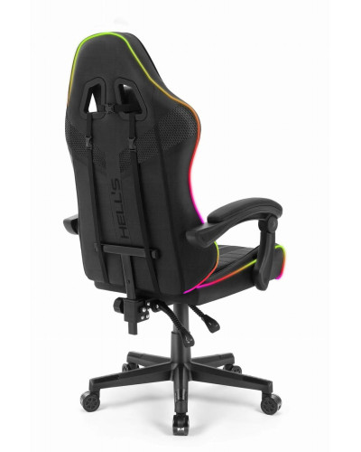 Комп'ютерне крісло Hell's Chair HC-1004 Black LED (тканина)