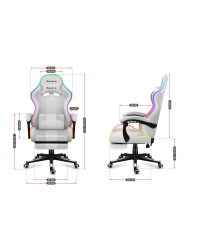 Комп'ютерне крісло Huzaro Force 4.7 RGB White