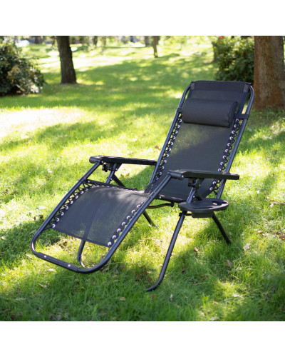 Шезлонг JUMI Relax Black до 130 кг.!