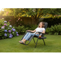 Шезлонг JUMI Relax Black до 130 кг.!