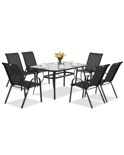Комплект садових меблів Kontrast Majorka DUO-6 Black