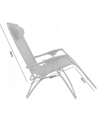 Шезлонг GardenLine Relax Black до 130 кг.!