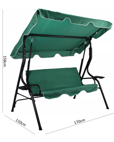 Садова гойдалка GardenLine VIP 170*110*153см Green