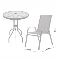 Комплект садових меблів GardenLine Majorka-2 Black