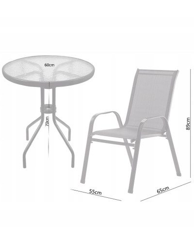 Комплект садових меблів GardenLine Majorka-2 Black