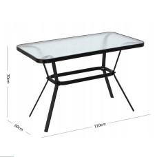 Стіл садовий GardenLine Fenix Black 110*60*70 см.