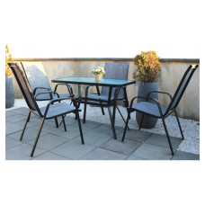 Стіл садовий GardenLine Fenix Black 110*60*70 см.