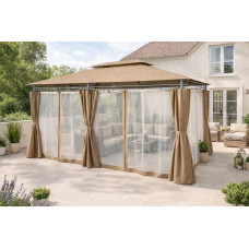 Павільйон садовий GardenLine TOTEM BEIGE з москітною сіткою