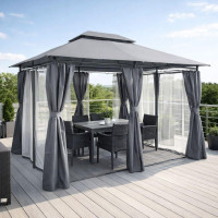 Павільйон садовий GardenLine TOTEM GREY з москітною сіткою