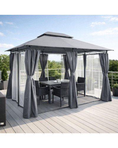 Павільйон садовий GardenLine TOTEM GREY з москітною сіткою