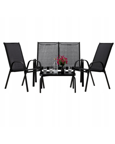 Комплект садових меблів GardenLine SOFA Black