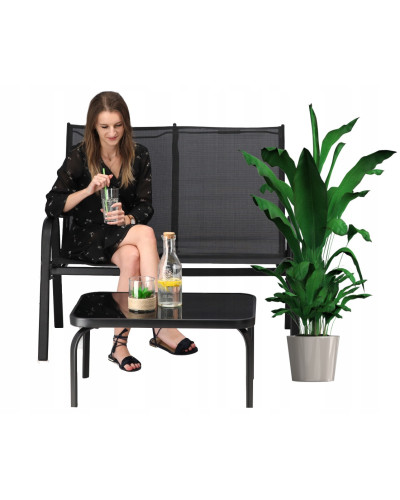 Комплект садових меблів GardenLine SOFA Black