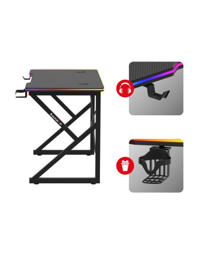 Комп'ютерний стіл HUZARO Hero 1.7 RGB Black