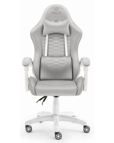 Комп'ютерне крісло Hell's HC-1000 Grey White (тканина)
