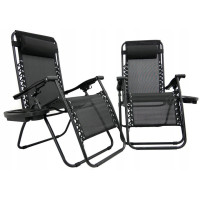 Комплект шезлонгів JUMI Relax Black - 2 шт.