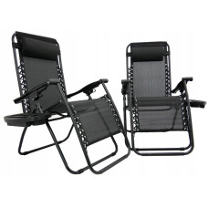 Комплект шезлонгів JUMI Relax Black - 2 шт.