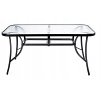 Стіл садовий Kontrast MAJORKA Black 150x90*70 см.