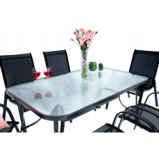 Стіл садовий Kontrast MAJORKA Black 150x90*70 см.