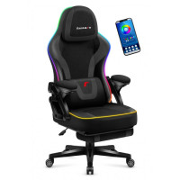Комп'ютерне крісло Huzaro Force 4.6 Black RGB тканина
