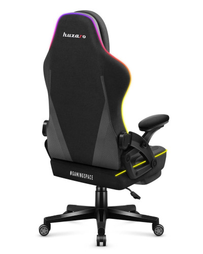Комп'ютерне крісло Huzaro Force 4.6 Black RGB тканина