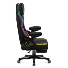 Комп'ютерне крісло Huzaro Force 4.6 Black RGB тканина