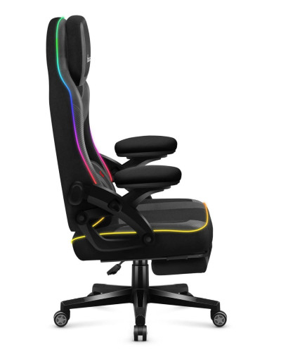 Комп'ютерне крісло Huzaro Force 4.6 Black RGB тканина