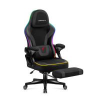 Комп'ютерне крісло Huzaro Force 4.6 Black RGB тканина