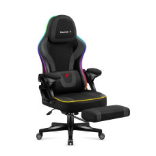 Комп'ютерне крісло Huzaro Force 4.6 Black RGB тканина
