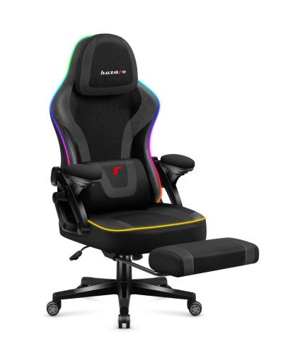 Комп'ютерне крісло Huzaro Force 4.6 Black RGB тканина