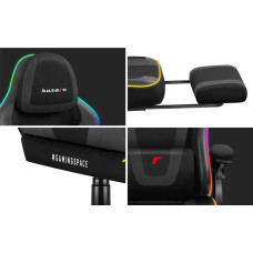 Комп'ютерне крісло Huzaro Force 4.6 Black RGB тканина