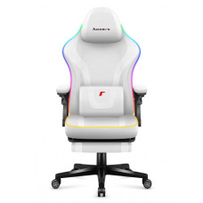 Комп'ютерне крісло Huzaro Force 4.6 White RGB тканина