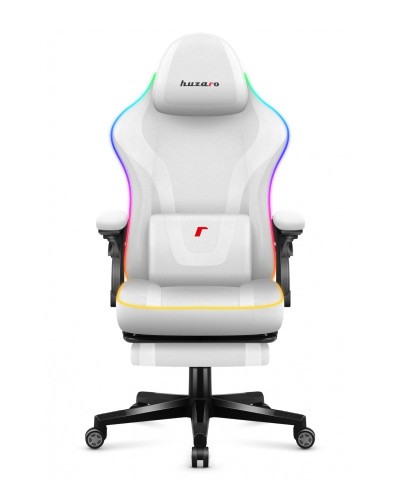 Комп'ютерне крісло Huzaro Force 4.6 White RGB тканина
