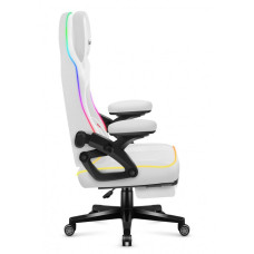 Комп'ютерне крісло Huzaro Force 4.6 White RGB тканина