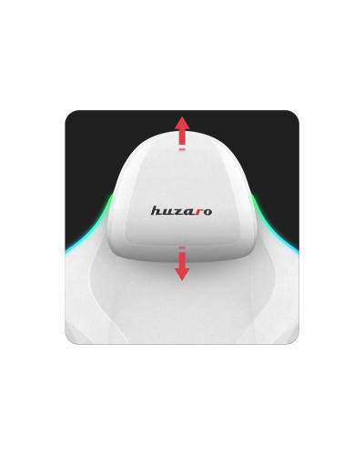 Комп'ютерне крісло Huzaro Force 4.6 White RGB тканина