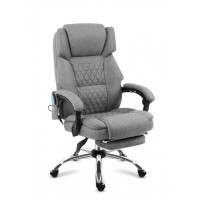 Крісло офісне з масажем Mark Adler Boss 6.0 Grey тканина