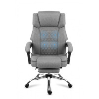 Крісло офісне з масажем Mark Adler Boss 6.0 Grey тканина