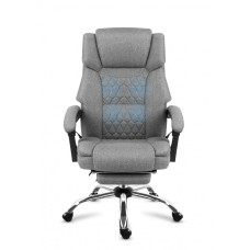 Крісло офісне з масажем Mark Adler Boss 6.0 Grey тканина