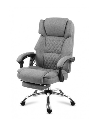 Крісло офісне з масажем Mark Adler Boss 6.0 Grey тканина
