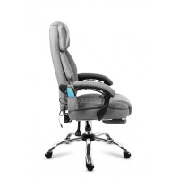 Крісло офісне з масажем Mark Adler Boss 6.0 Grey тканина