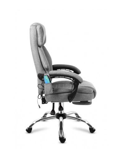 Крісло офісне з масажем Mark Adler Boss 6.0 Grey тканина