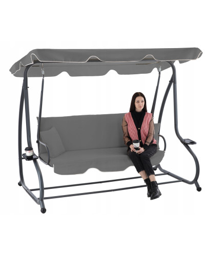 Садова гойдалка GardenLine Venera 210x120x170 см. Grey